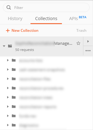 the imported collection