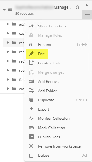 how to edit the collection