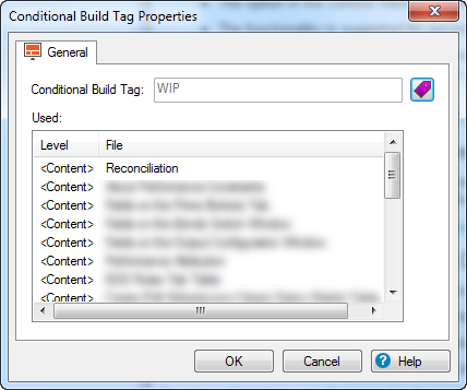 CBT Properties window showing usage