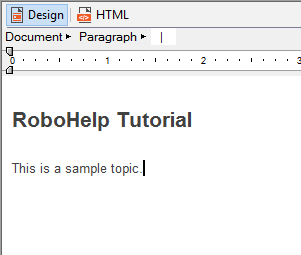 Design Mode interface