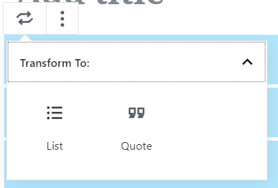 convert block to list